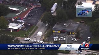 Florida woman thrown from wheelchair, killed after being hit by semi making turn