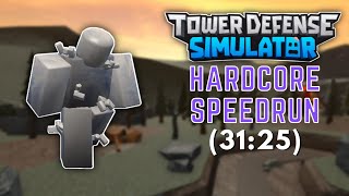 Hardcore Speedrun (31:25) | ROBLOX Tower Defense Simulator