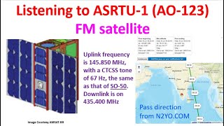 Listening to ASRTU-1 (AO-123) FM satellite
