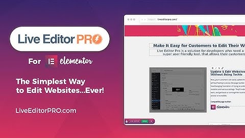 WaaS.PRO WordPress Plugins: Live Editor PRO for Elementor