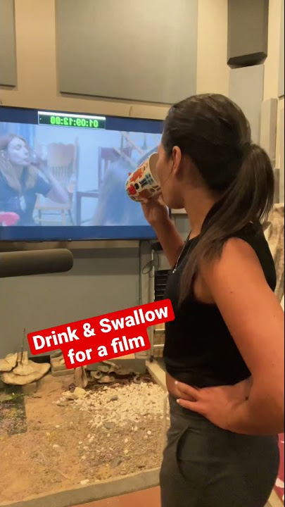 Drink & swallow sound for a film