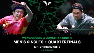 Wang Chuqin Vs Jonathan Groth | Ms Qf | Saudi Smash 2024