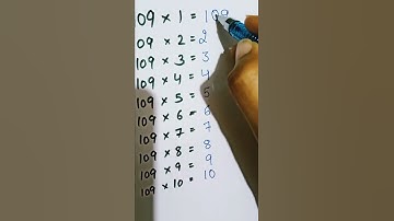 #Table of 109 #maths #tables #ytshorts