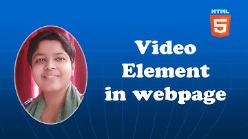 HTML: Video element