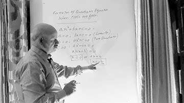 Formation of Quadratic Equation when roots are given