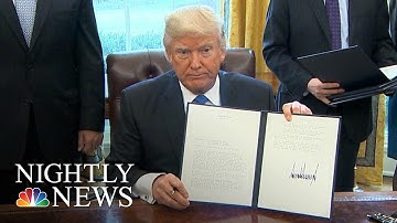 Pres. Donald Trump Revives Dakota And Keystone Pipelines Via Executive Actions | NBC Nightly News