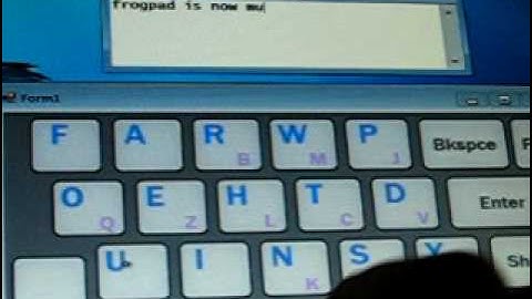 FrogPad Keyboard for Multi Touch Win 7 Alpha, Www.FrogPad.Com