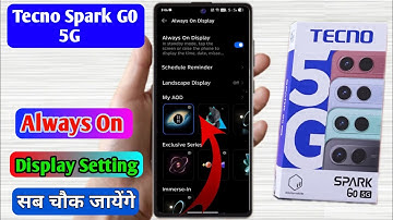 tecno spark go 5g always on display | how to enable always on display setting in tecno spark go 