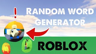 RANDOM WORD GENERATOR ON ROBLOX! VERY FUNNY!