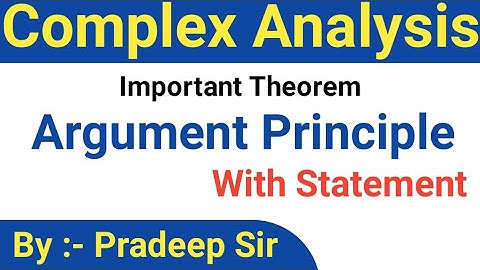 Argument Principal Theorem In Complex Analysis || Argument Principal || Argument Of Complex Number