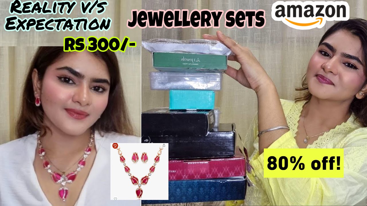 Designer Gold Jewellery Sets | Amazon Wedding/ Festive Jewelley | Under ...