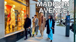 NEW YORK CITY Walking Tour [4K]  MADISON AVENUE