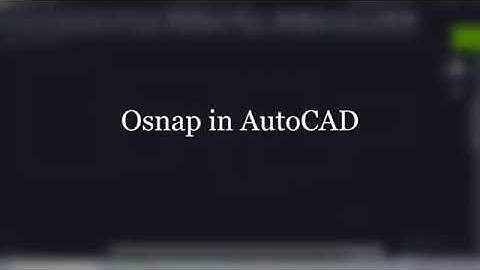 Osnap mode in AutoCAD 2020