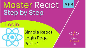 🔥🔥 ReactJS Tutorial for Beginners #58 || Simple React Login Page Part -1