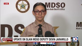 Miami-Dade Sheriff Rosie Cordero-Stutz answers questions about slain deputy