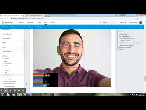 Face detection in android using firebase ml kit