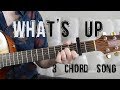 "What's Up" Guitar Tutorial - 3 Chord Song! | 4 Non Blondes (aka "What's Going On")