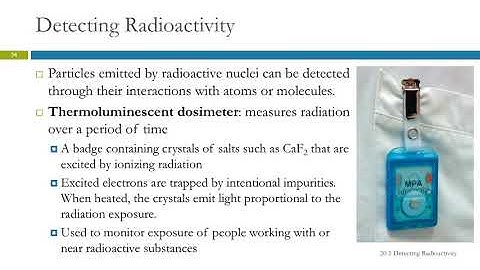 21.5/20.5 Detecting Radioactivity