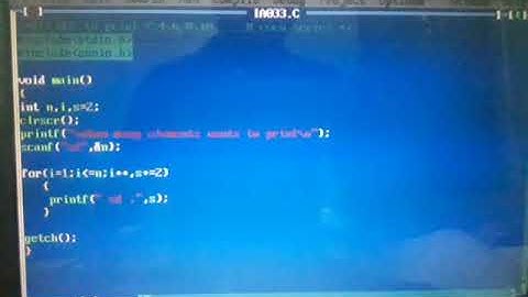 IA033 : WAP to print 2,4,6,8,10,....N even series