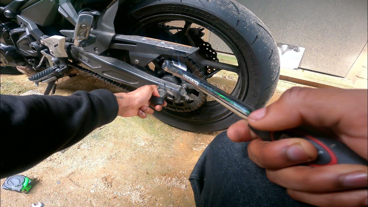 Chain Slack Adjustment Tutorial Kawasaki z650 YouTube