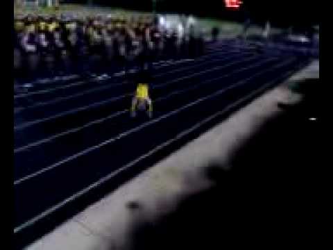Cheerleader Flip at Football Game
