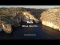BLUE GROTTO (MALTA) FROM THE SKY JUST BEFORE SUNSET