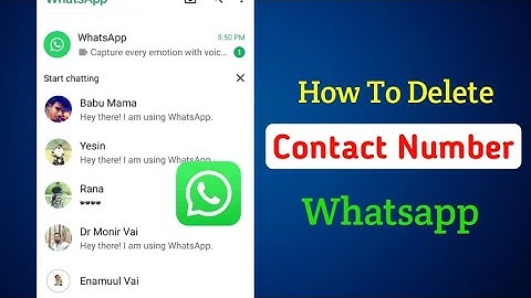 How To Delete Whatsapp Number From Contacts