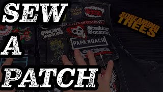 How to SEW A PATCH on Denim (EASY) | TUTORIAL | Metalhead Threads