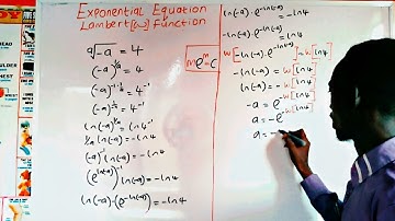 Lambert w function | Exponential equation | Euler