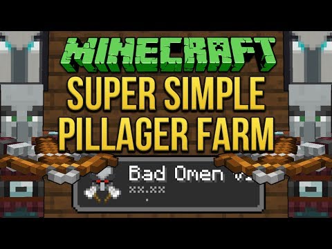 Minecraft 1 14 Super Simple Pillager Farm Bad Omen Farm Tutorial Youtube