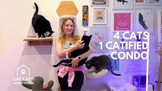 Inside a Catified 750 Sq Ft Condo for 4 Rescue Cats | Cat Lady Home Tour