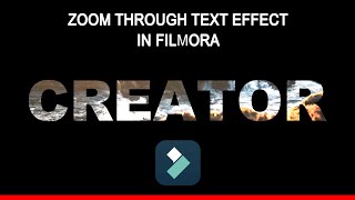 Create zoom through text effect in filmora by Creator Ratikanta 31 views 3 months ago 13 minutes, 6 seconds