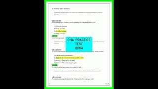 CNA PRACTICE TEST IOWA video