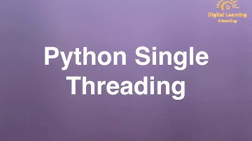 82 Python Single Threading | Online Training Download app from below link