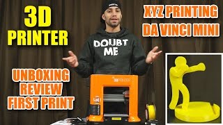 Unboxing & Review: Da Vinci Mini 3D Printer // First Print Test
