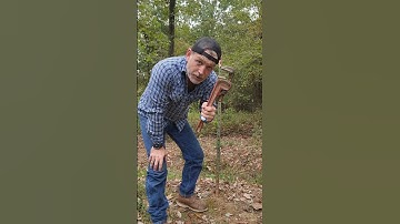 tips for driving t-post in a line facing the same direction #farming #farmtips #ranching #farmfence