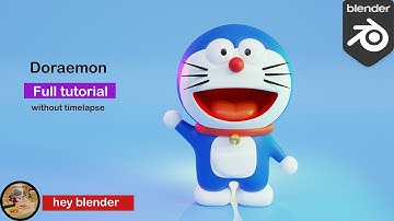 Doraemon in blender || how to make doraemon ib blender || beginner tutorial || character in blender