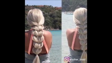 Super EASY Pull-Through Braid Ponytail #shorts