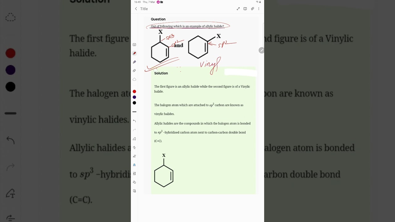 Out of following which is an example of allylic halide?