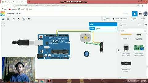 Mengatur kecepatan dan arah putaran motor DC menggunakan TINKERCAD. Tugas #2 Bahasa Asembly