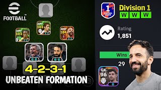 100% WIN 🔥 ONGESLAGEN 4-2-3-1 (3 AMF) Snelle counterformatie Stapsgewijze handleiding ✅ eFootball 26