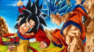 Goku Ssj Blue Vs Ssj 4 Goku | Dragon Ball Z Budokai Tenkaichi 4 Battle Gameplay