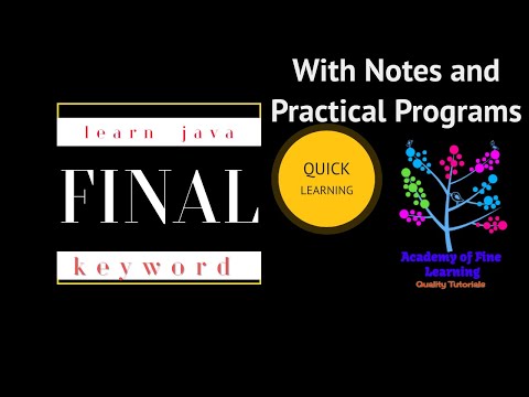 Final Keyword in