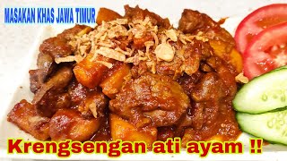 menu favorit e orang  Jatim || Resep krengsengan ati ayam khas Jawa timur || menu harian