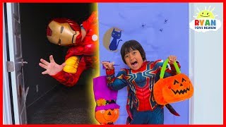 ryan halloween trick or treat pretend play costume dress up for candy haul