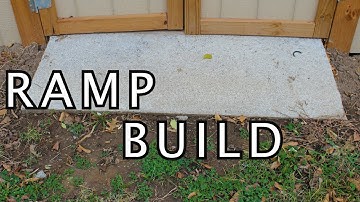 How to build a concrete ramp for shed (DIY)