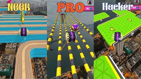 going Ball 1000 level noob vs pro vs hacker gameplay | all things gaming eSports | #goingballs