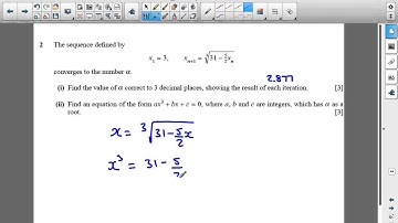 OCR Core 3 January 2008 q2ii - A2 Maths - Iterative/Numerical Methods