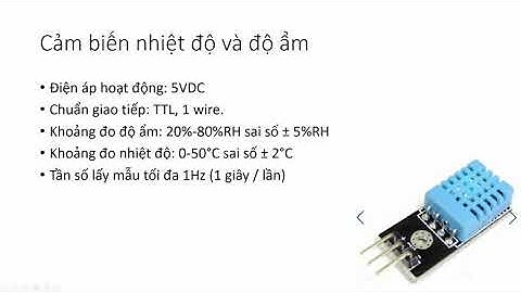 Các cảm biến sensor thông dụng trong IoT