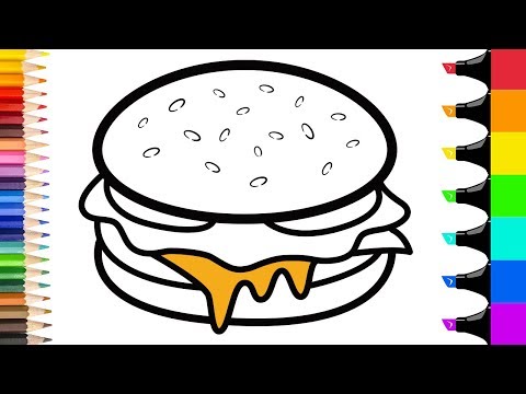 how-to-draw-hamburger-step-by-step-|-fast-food-coloring-pages-with-colored-markers